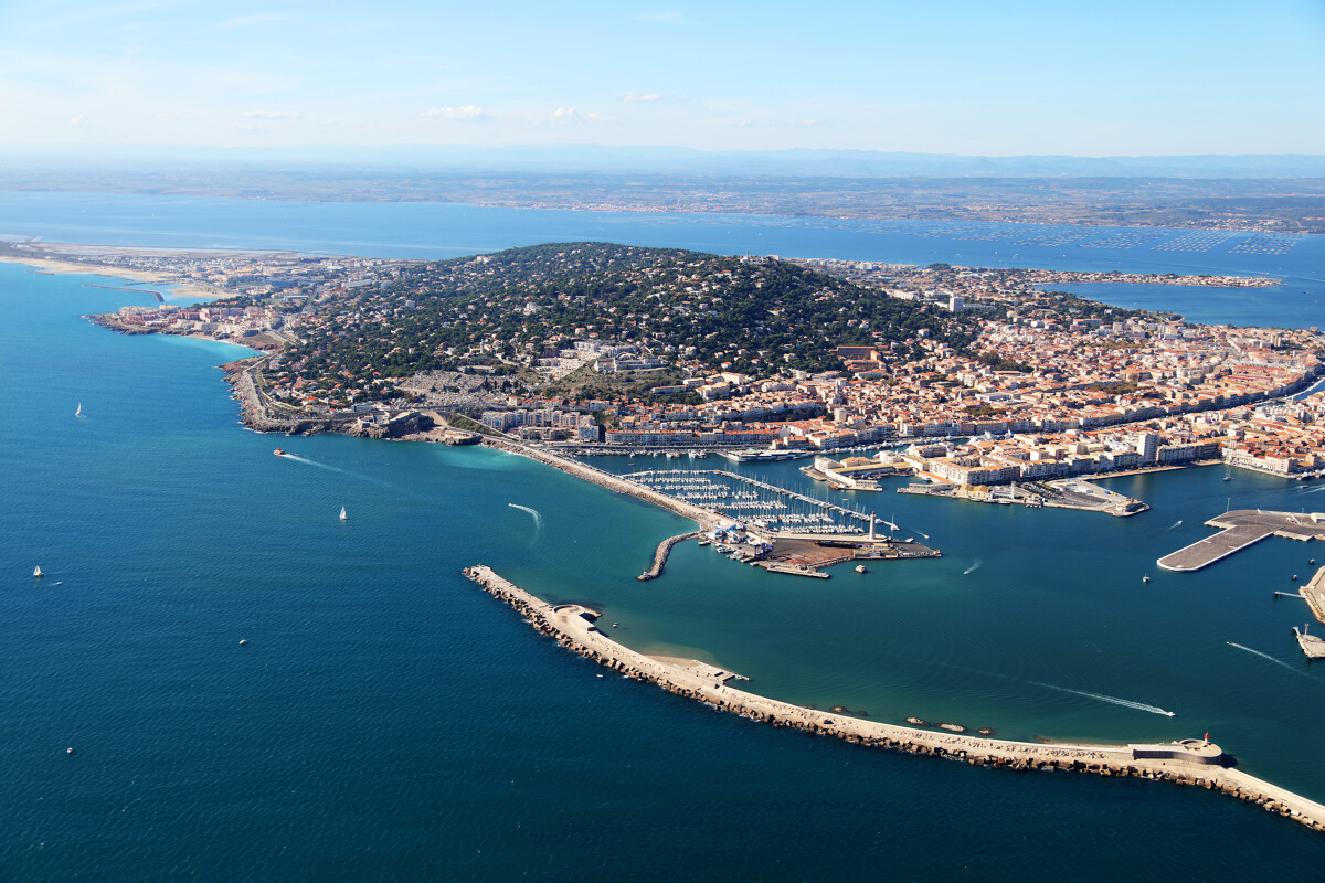 Vue aérienne du port de Sète - © Office de Tourisme Archipel de Thau